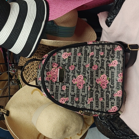 Juicy Couture Pink Bloom Mini Backpack Purse EUC - Picture 8 of 8